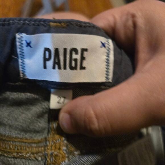 Paige jeans womens size 27 blue skyline ankle peg step hem frayed hem denim - Picture 4 of 9